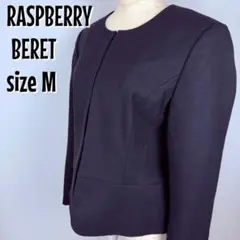 【0127】RASPBERRY BERET ノーカラージャケット 黒 13R フ