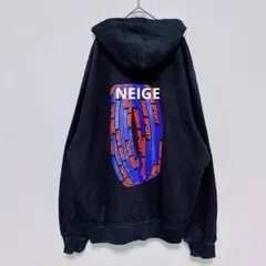 NEIGE/バックプリントパーカー/ビッグシルエット/ゆるダボ/フーディ3013