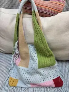 マルチカラーフリンジグラニーバッグ