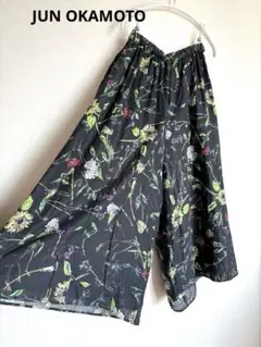 JUN OKAMOTO ジュン オカモト　ワイド パンツ　コットン リネン