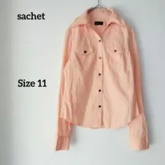 sachet Wacoal シャツ 長袖 オレンジ 襟ワイヤー入り サイズ11