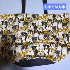 ●ドでか●ワンちゃん集合写真柄バケツ型エコバッグ