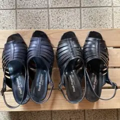 Hush Puppies ストラップサンダル ネイビー &ブラック　２足セット