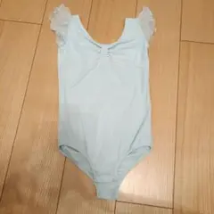 水色 フリル付きレオタード　130〜140
