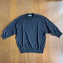 BEAUTY&YOUTH UNITED ARROWS 五分袖ニット　ラメシアー