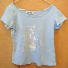 チャコット　バレエトップス　Tシャツ　140J　水色　綿100%