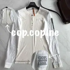 【アート】cop.copine コップコピーヌ　異素材　デザイン　トップス　白