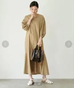 【美品】VERY×グリーンレーベル　マーメイドラインスキッパーワンピース