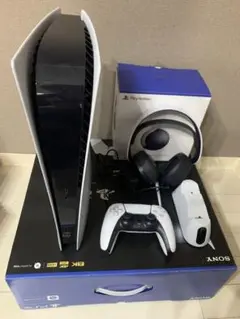 PlayStation5 +コントローラー充電器+純正ヘッドセット