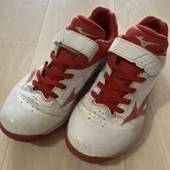 Mizuno トレーニングシューズ ホワイト/レッド　21cm
