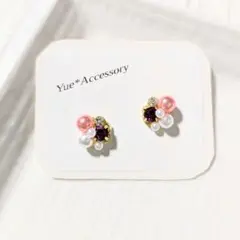 173　ハンドメイド☆ビジューピアス／イヤリング