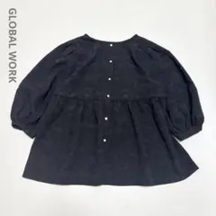 グローバルワーク ３WAYジャガードペプラムブラウス