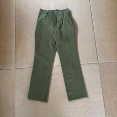 ap retro オリーブグリーン スラックス ゴムウエスト