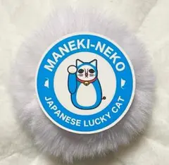 防水ステッカー　【002】　招き猫　ドラえもん風　水色