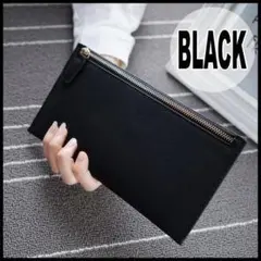 薄型サイフ スマホポーチ カード 小物 薄型 スマホケース ブラック