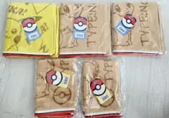 【未使用】ポケモン　 フェイスタオル　ハンドタオル　イーブイ　ピカチュウ 5枚