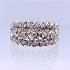 ✴︎極美品 K18WG 18金 ホワイトゴールド 0.30ct ダイヤ リング