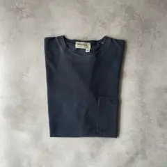 90s エディーバウアー 無地T ポケットTシャツ 白タグ USA M 後染め