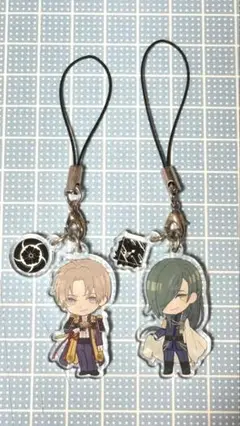刀剣乱舞、初期グッズ、ミニアクリルストラップ、へし切長谷部、にっかり青江