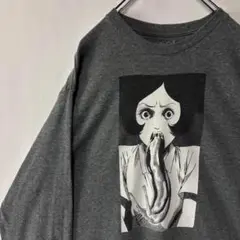 伊藤潤二　なめくじ少女　ロングTシャツ　XLサイズ　ホラーT　グレー　古着