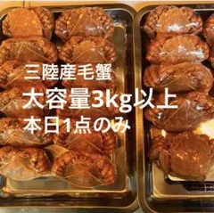 【産地直送】毛 蟹 けがに 小ぶり訳あり3kg超え 21杯 冷凍クール便