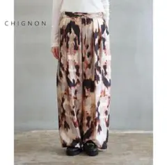 【未使用級】CHIGNON シニヨン ニュアンス カモフラ ワイドパンツ
