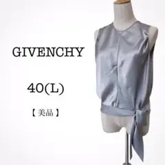 美品☆ ジバンシー ノースリーブ トップス サテン レディース 40 L