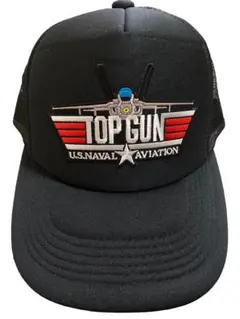 トップガン TOPGUN ワッペン付き メッシュキャップ ブラック 新品未使用品
