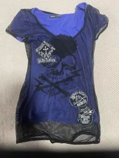 【未使用品】GHOST OF HARLEM スカルTシャツ　網　メッシュ