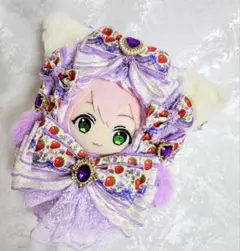 あんスタぬい服１６cm⭐紫×クリームねこさん⭐着ぐるみ⭐天使の羽