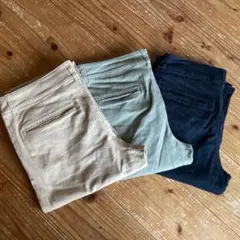 コットンパンツ3本セット