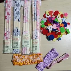 クロス 3本入×4点、フェルトパーツ、Wタックリボン2本+メジャーテープセット