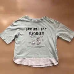 女の子Tシャツ　130 グリーンのみ