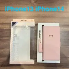 iPhone 13/14 手帳型ケース ピンク