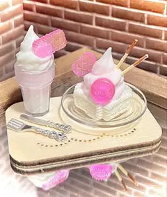 ミニチュアスイーツ　LotusクッキーBoxアイスセット~ふんわりピンク~