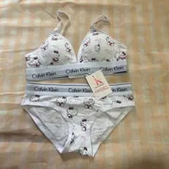 カルバン・クライン calvin klein ブラ下着ピンクkity上下セットS