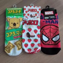 お菓子パッケージ　スパイダーマン　靴下　3足セット