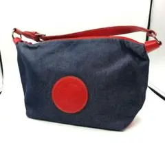 極美品 ハンティングワールド ハンドバッグ デニム調