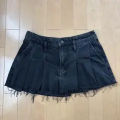 ZARA ブラックデニム　ミニスカート