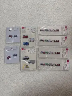 車　電車　働く車　刺繍ワッペン8個セット　ワッツ　ダイソー　DAISO