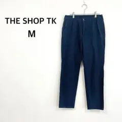 【 ザショップティーケー】 パンツ M ネイビー スラックス 無地 通勤 万能