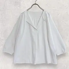 LAUTREAMONT ロートレアモン スキッパーブラウス 38 白【2607】