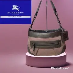 バーバリーブルーレーベル ハンドバッグ チャーム フォースロゴ