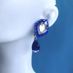 ブルー系イヤリング　社交ダンス☆ベリーダンス