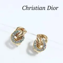 Dior ラインストーン イヤリング チェーン ヴィンテージ J227078