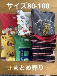 薄手ロンT 6点セット　80-100サイズ