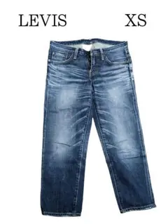リーバイス 極美品 XSサイズ デニム ジーンズ レザーバッチ牛革