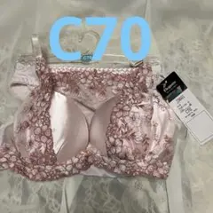 ピンク刺繍ブラジャーショーツセット C70／パーソナルカラー下着