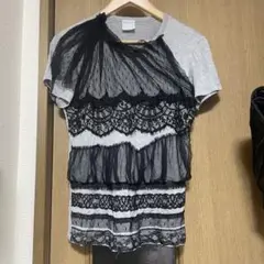 RED VALENTINO レース付き半袖Tシャツ