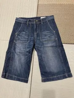 HUSHUSH ダークブルー ハーフデニムパンツ M 2